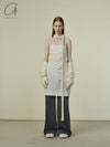 SWAYING 24 Early Spring Silk Suspender Skirt SW-SW25PS2L02-BAI White SW25PS2L02